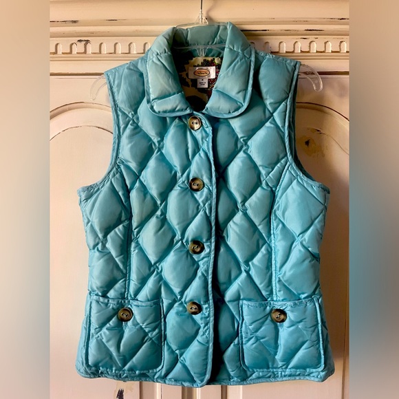 Talbot’s Turquoise Quilted Down Vest - Picture 1 of 6